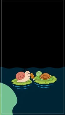Two ducks swimming on a pale blue pond