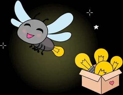 Insect beside a box of glowing lights