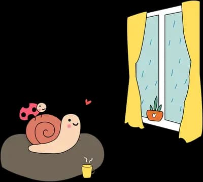 Snail beside an open yellow window