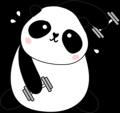 Panda tumbling head over heels