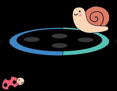 Snail on a black smart speaker