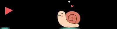 Snail crossing a dotted path toward a red flag