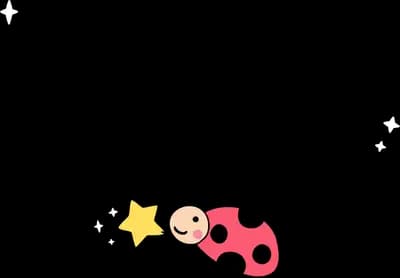 Ladybug beside a small yellow star