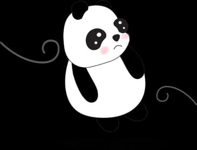 Panda standing upright looking ahead