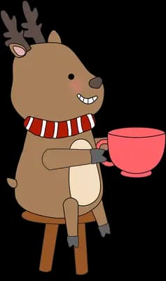 An animal enjoying a warm drink