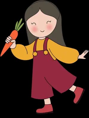 Carrying a fresh vegetable