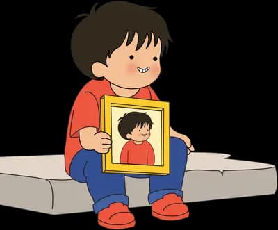 Looking at an old photo