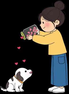 Giving love to an animal