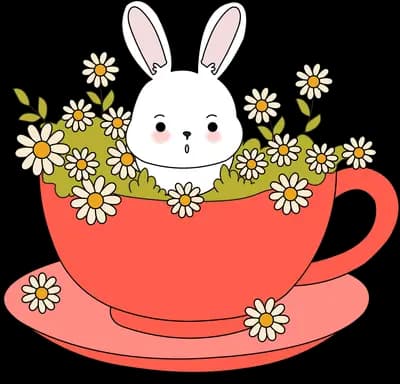 An animal nestled in flowers