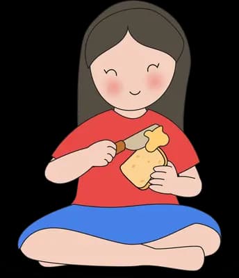 Holding a small bird