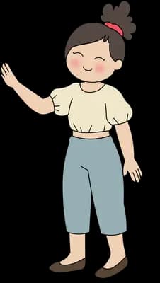 Waving hello