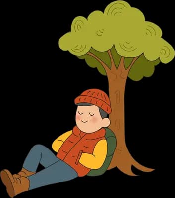 Resting under a tree