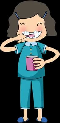 Brushing teeth