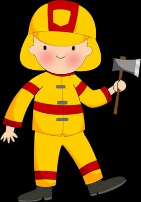 A firefighter on duty