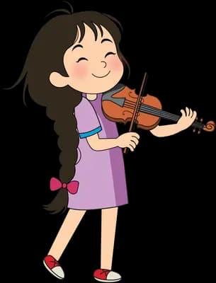 Performing on a violin