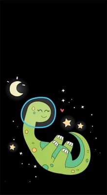 Small green dragon curled with a glowing ring