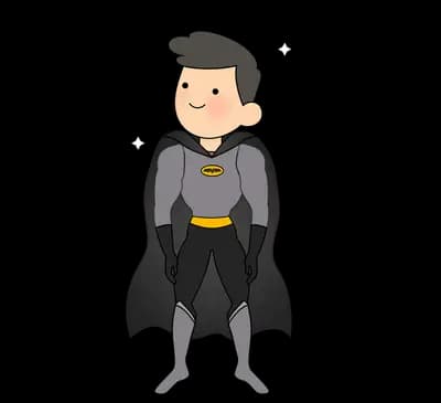 Man in a bat superhero costume with wings