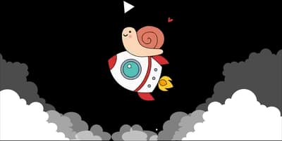 Child astronaut in a white suit floating