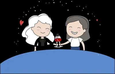 Elderly couple toasting with wine glasses