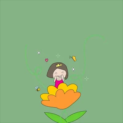 Girl emerging from a giant yellow bloom