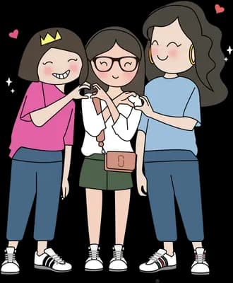 Group of four friends posing together