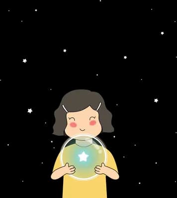 Girl holding a glowing orb at her chest
