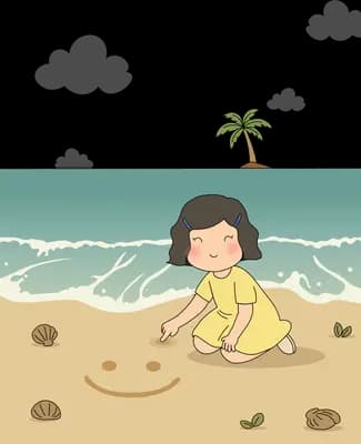 Two children crouching to dig in the sand at the water's edge