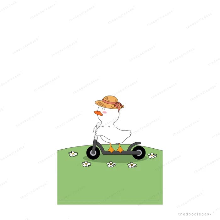 Dog riding a small go-kart across a green platform