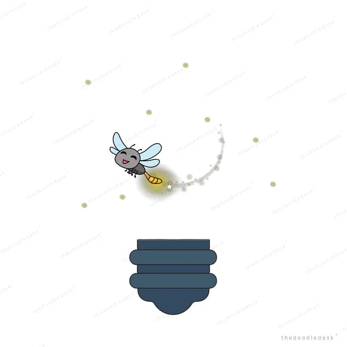 Insect above a dark beehive with scattered sparks
