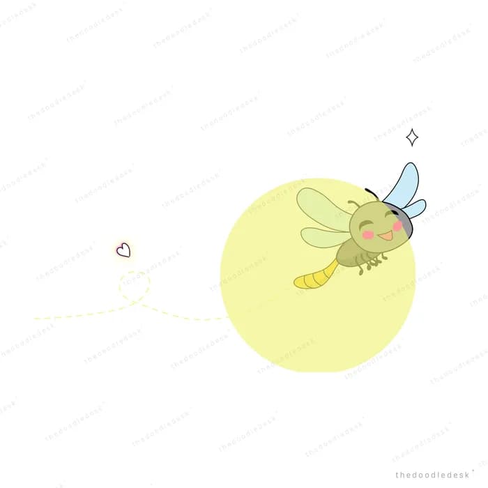 Insect glowing in a soft patch of light