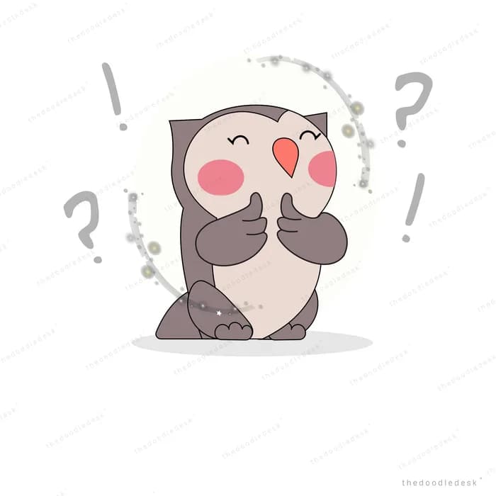 Hedgehog covering its face surrounded by question marks