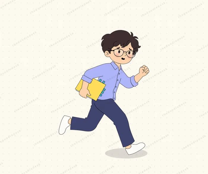 Late and hurrying