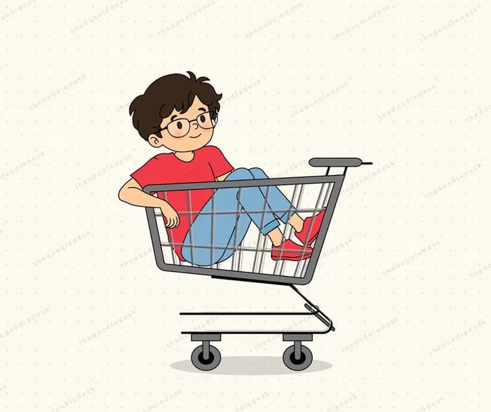 Having fun on a shopping trip