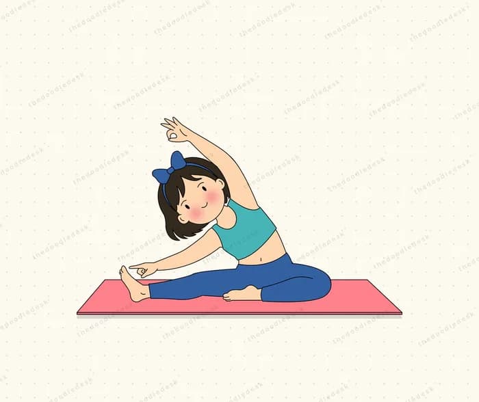 Stretching during yoga practice