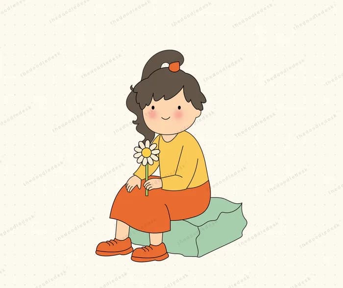 A quiet moment with a flower