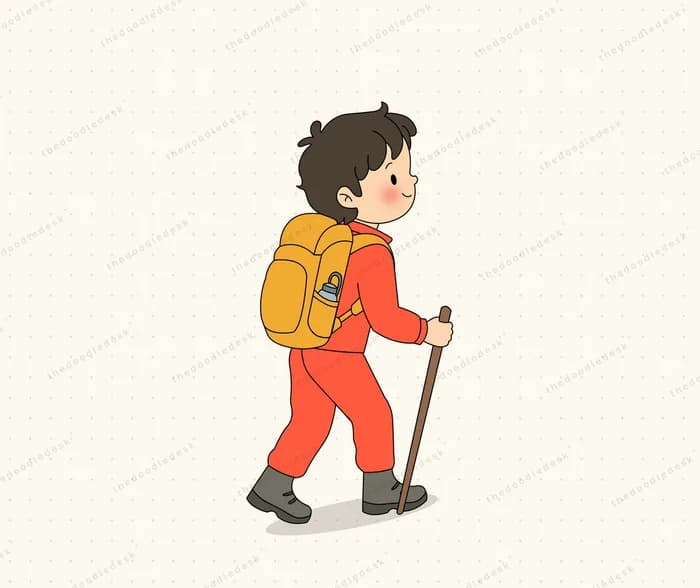 Setting off on a hike