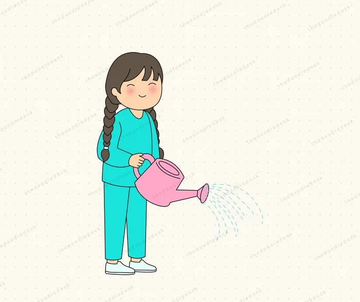 Watering the garden