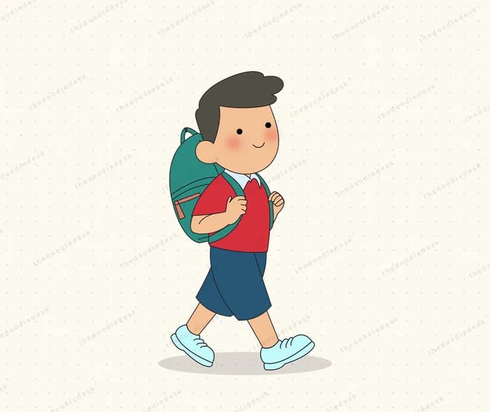 Heading off to school