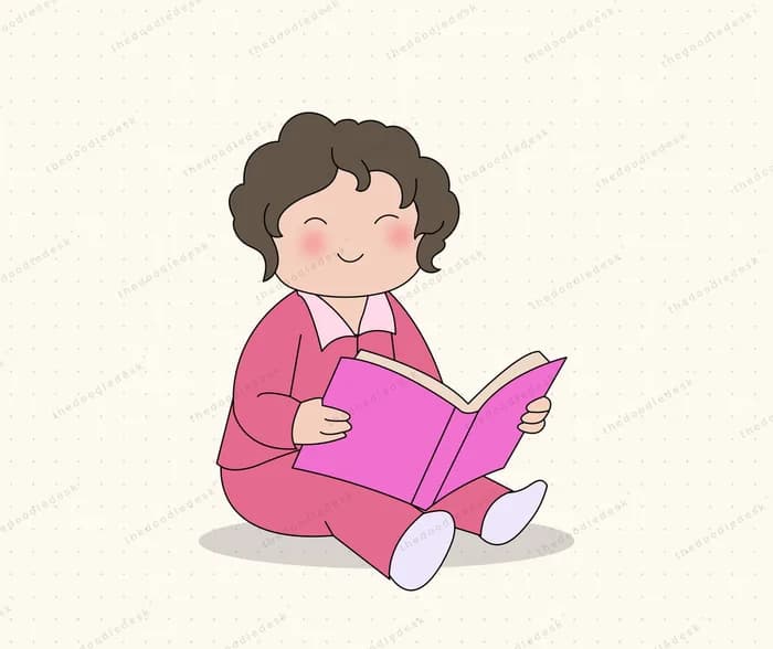 Reading quietly