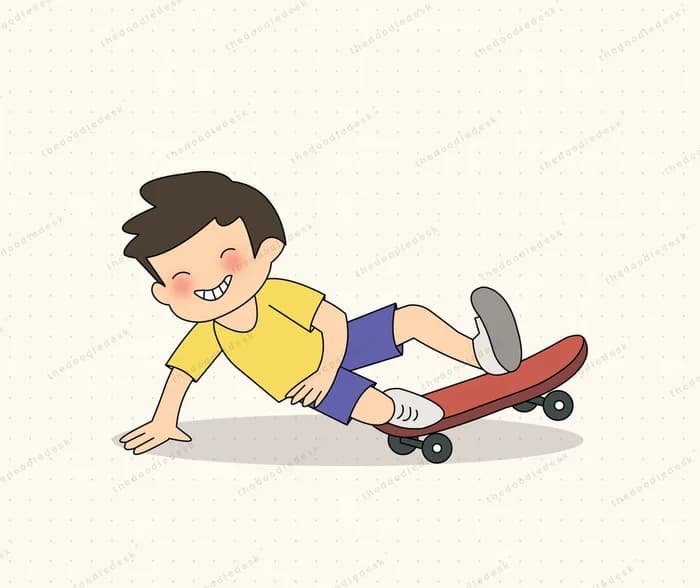 Taking a tumble and laughing
