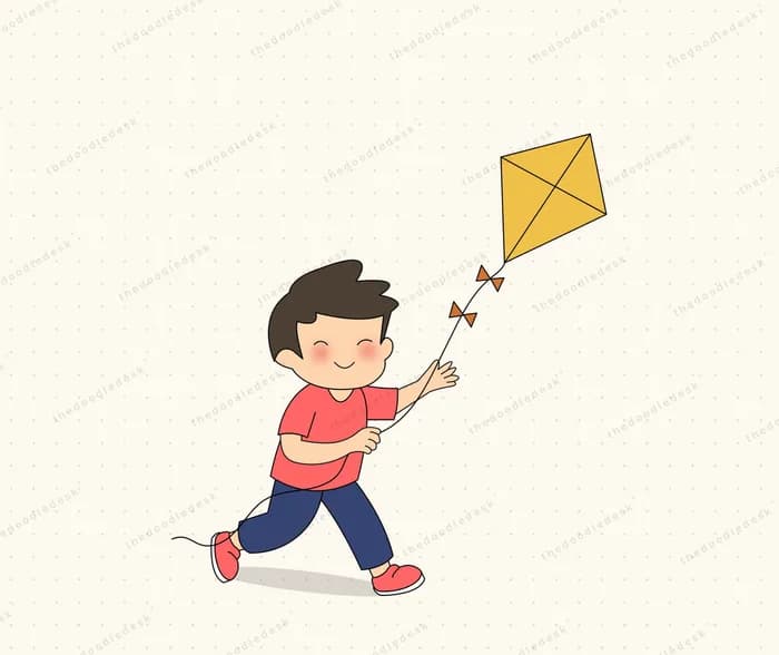 Running to launch a kite