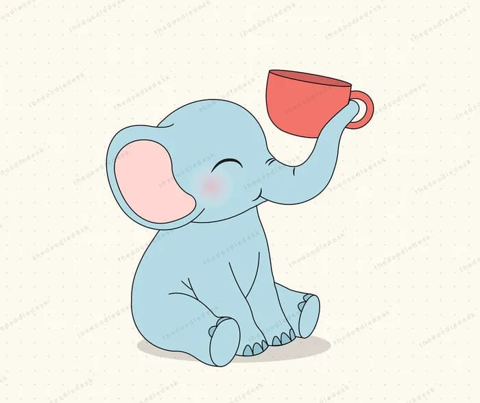 An animal enjoying a drink