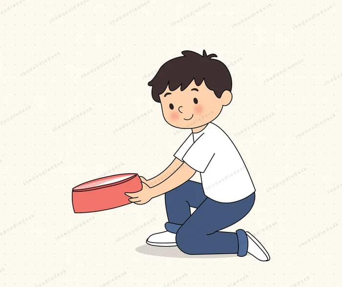 Setting down a container