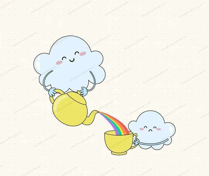 Pouring out a rainbow