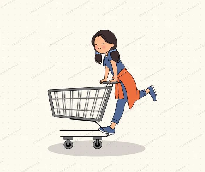 Freewheeling on a trolley
