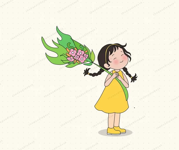 Carrying flowers