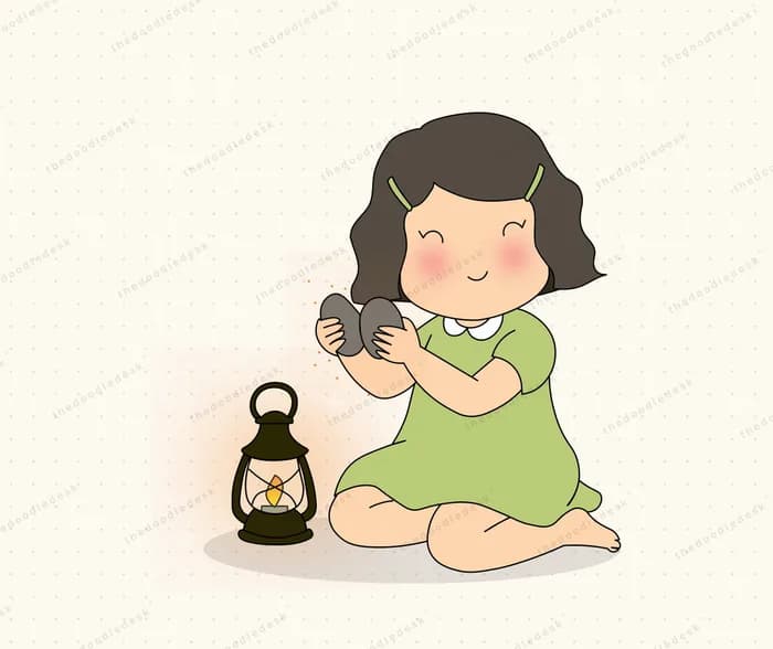 Holding a small light
