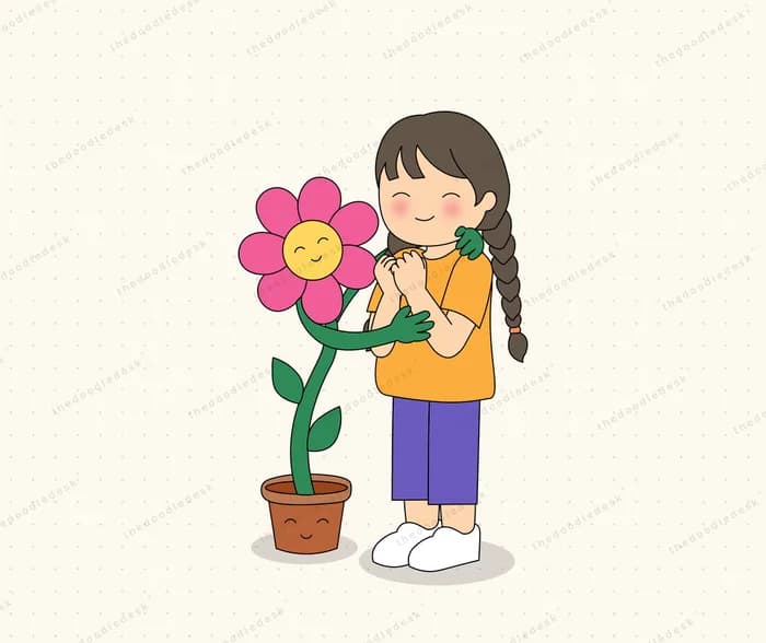 Meeting a friendly flower