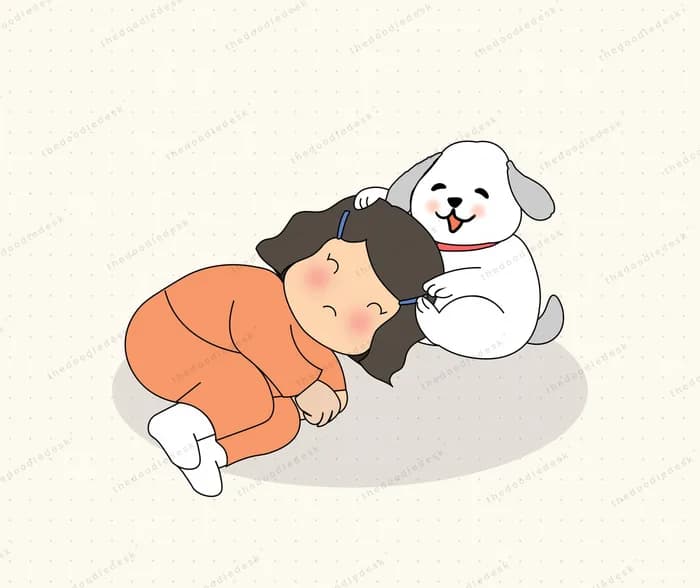 Napping with a pet