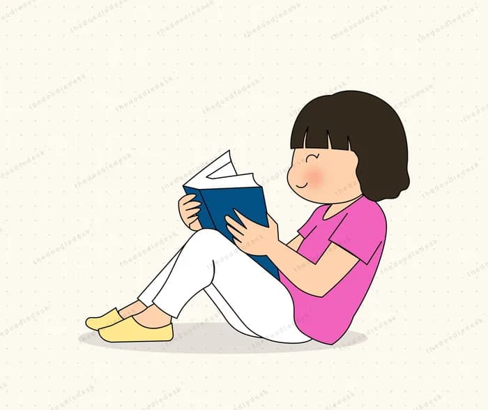 Reading quietly